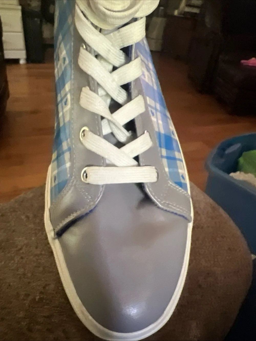 Hot Topic Harry Potter  Ravenclaw Blue Plaid High-Top Sneakers